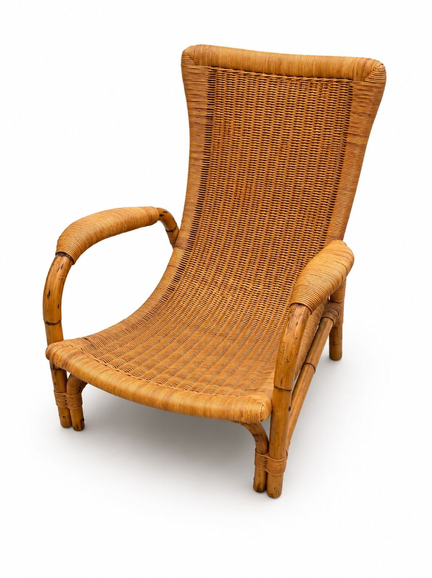 Vintage Rattan Lounge Chair from ARCO, 1960s