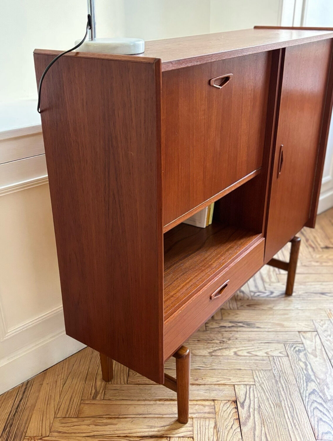 Scandinavian high sideboard from the 1960s