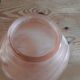 Pair of art deco vases in salmon glass signed NS