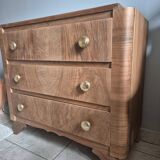 Vintage art deco burr walnut chest of drawers