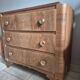 Commode vintage Art Déco en ronce de noyer