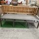 Colonial-style teak bench