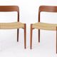 Large Set of 8 Niels Otto Møller Teak Dining Chairs – Model 75 (1950s)
