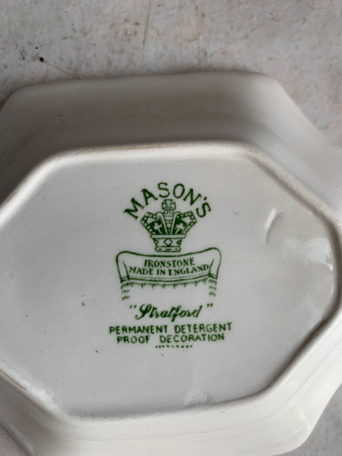 Empty soap rest pocket mason's stratford english porcelain