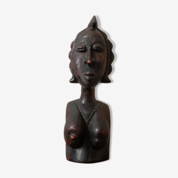 Buste de femme en bois art africain