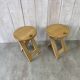 Paire de tabourets pliables