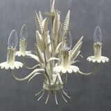 Lustre floral Hollywood Regency, années 1970