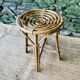 Vintage 1960s rattan stool