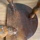 Pair of wooden milkman's stools turned brutalist