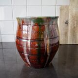 Glazed ceramic pot cover Provencal style