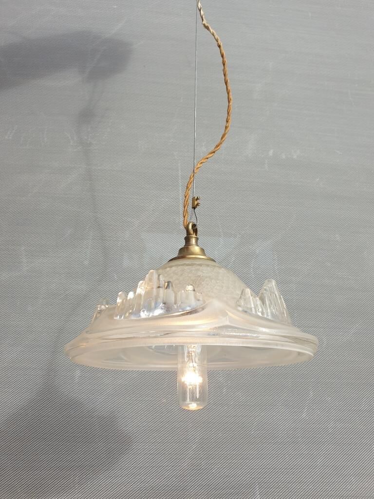 Pendant lamp glacier Ezan art deco 1930