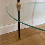 Console tripode en verre et fer  1950