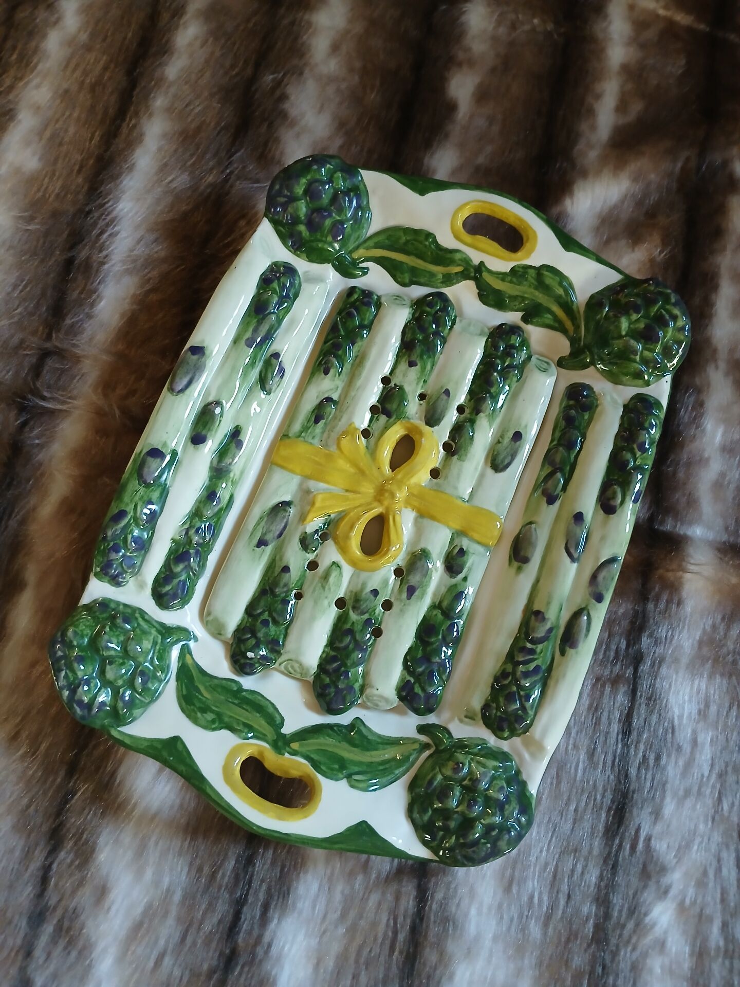 Old Vallauris slipware plate