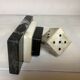 A marble dice bookend