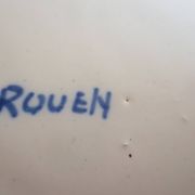 Petit plat avec anses en faience ,décor rouen