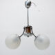 Suspension art déco chromé et bois, vers les années 1930