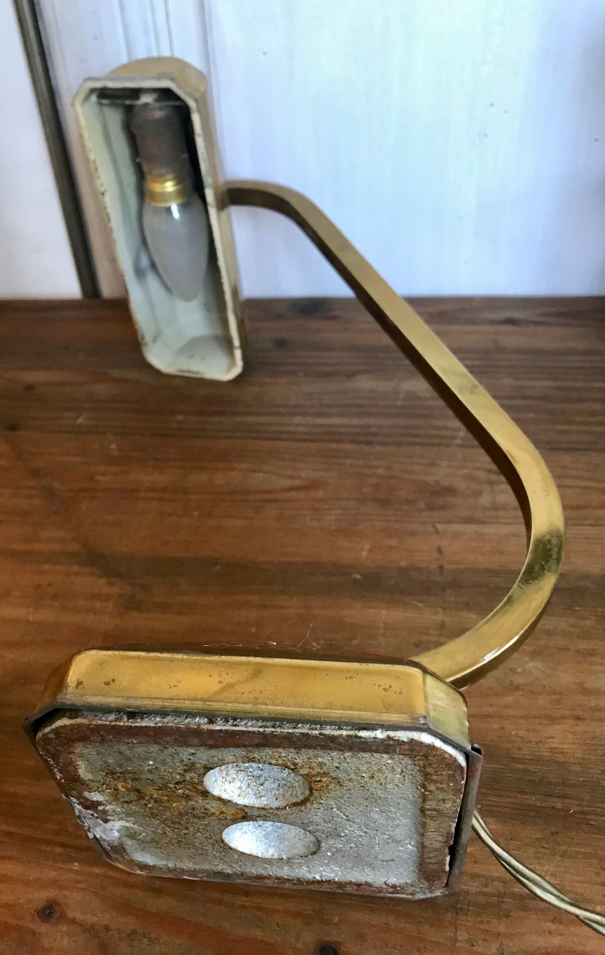 Art Deco brass desk lamp