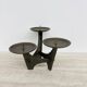 Modernist sculptural brutalist solid bronze metal candleholder, France, 1960s