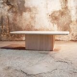 Travertine coffee table