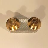 Vintage antique candle holder in molded and gilded glass