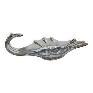 vintage large wave crystal blown coupe centrepiece 42cm style