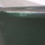Green Cowhide Leather and Wooden Side/Dining/Desk Chair in English Style