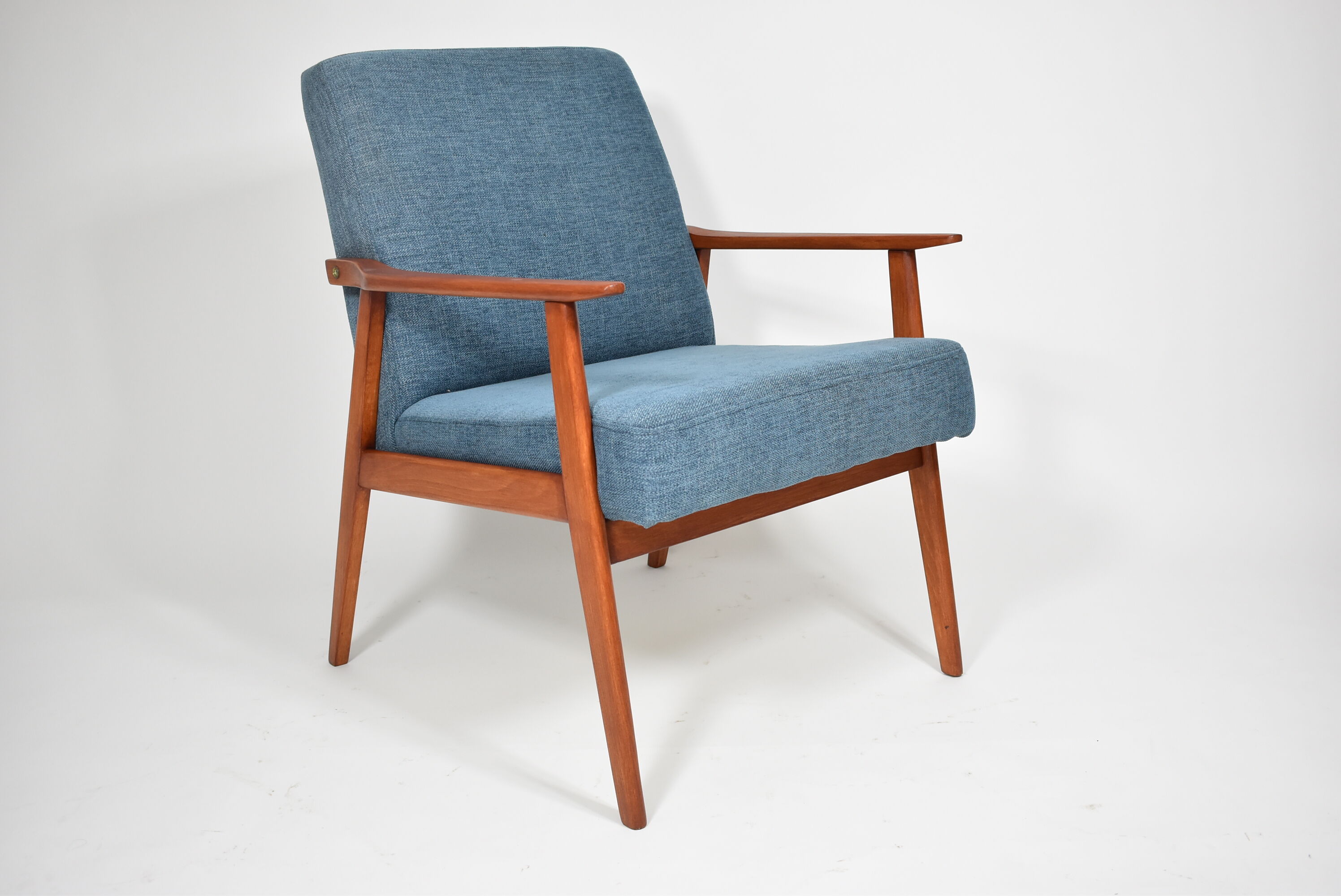 Original club armchair "Snieżnik" 1960s, blue