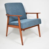 Fauteuil original « Snieżnik » années 1960, bleu