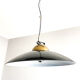 Chandelier in brass and black lacquered metal, Italy 70's