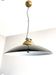 Chandelier in brass and black lacquered metal, Italy 70's
