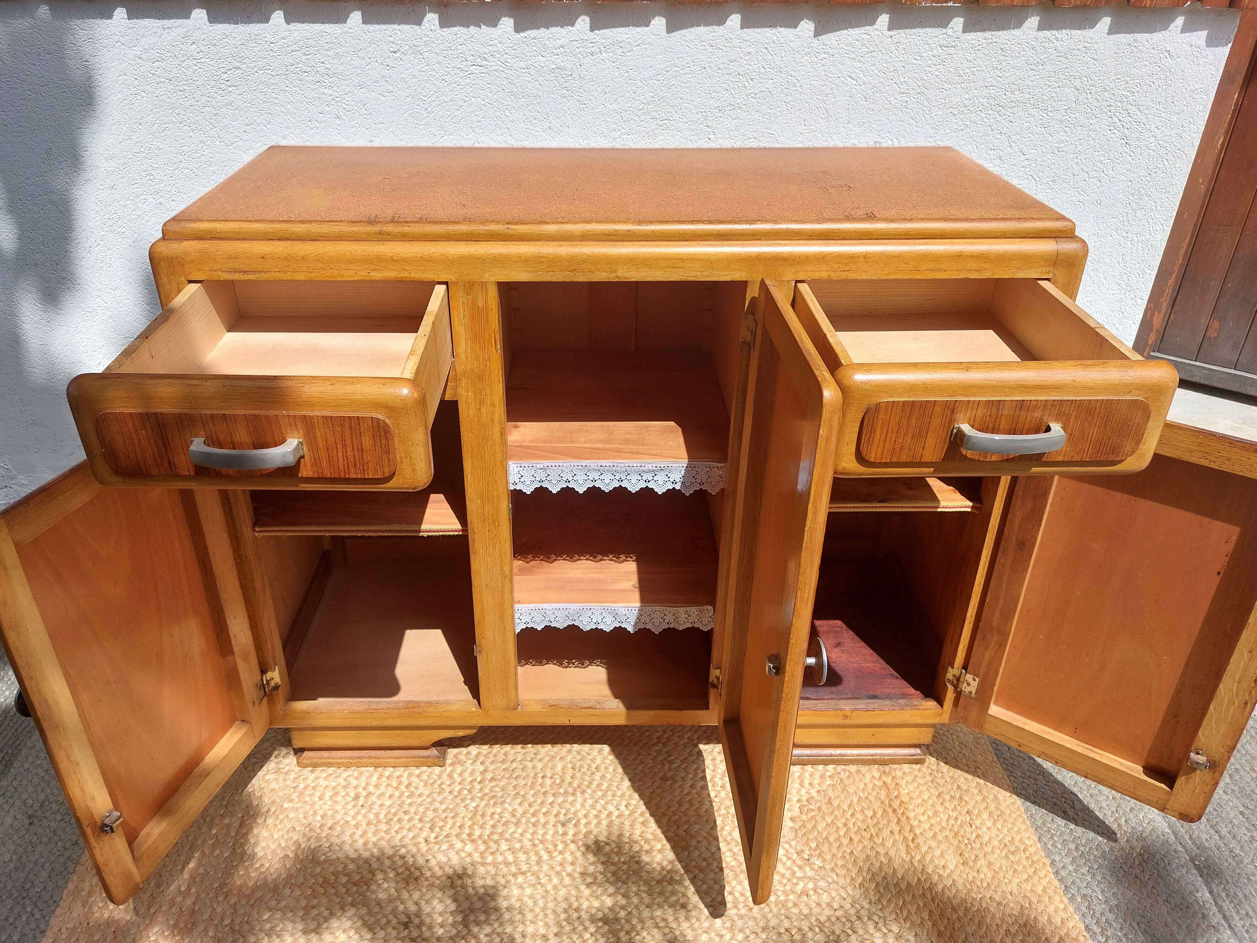 Mado buffet base, 3 asymmetrical doors, vintage