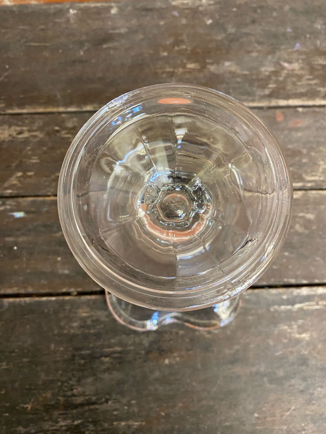 Set of 6 Ice Cream Bowls FIDENZA VETRARIA Moulded Glass Petal Shape It