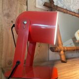 Red metal lamp
