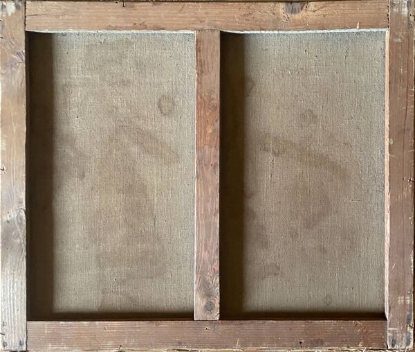 Tableau ''Baysage animé au pêcheur'' HST signée Martinet XIX°