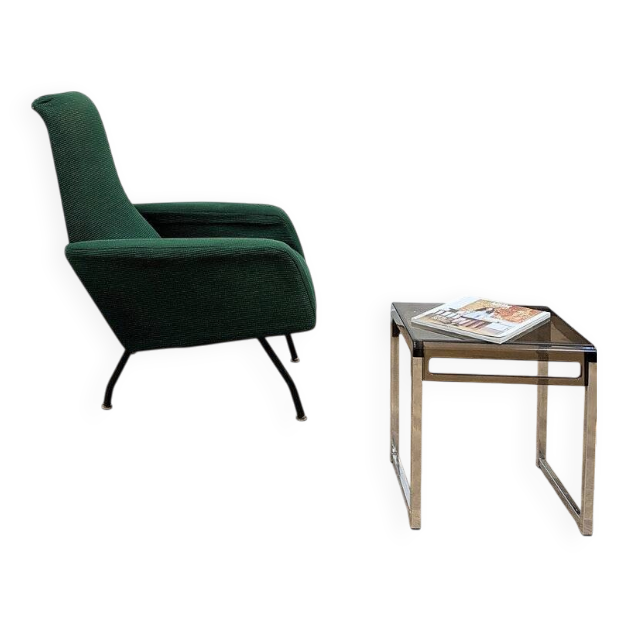 Vintage green modernist armchair