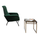 Vintage green modernist armchair