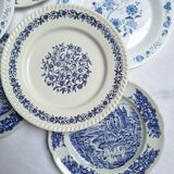 Vintage blue dinner plates