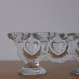 Large glass candle holder by Staffan Gellerstedt | Pukeberg Glasbruk | Sweden