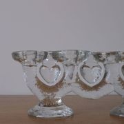 Large glass candle holder by Staffan Gellerstedt | Pukeberg Glasbruk | Sweden