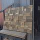Decorative wall panel in solid oak