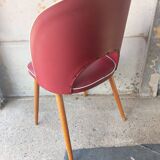 Chair cocktail armchair imitation red feet compass vintage rockabilly