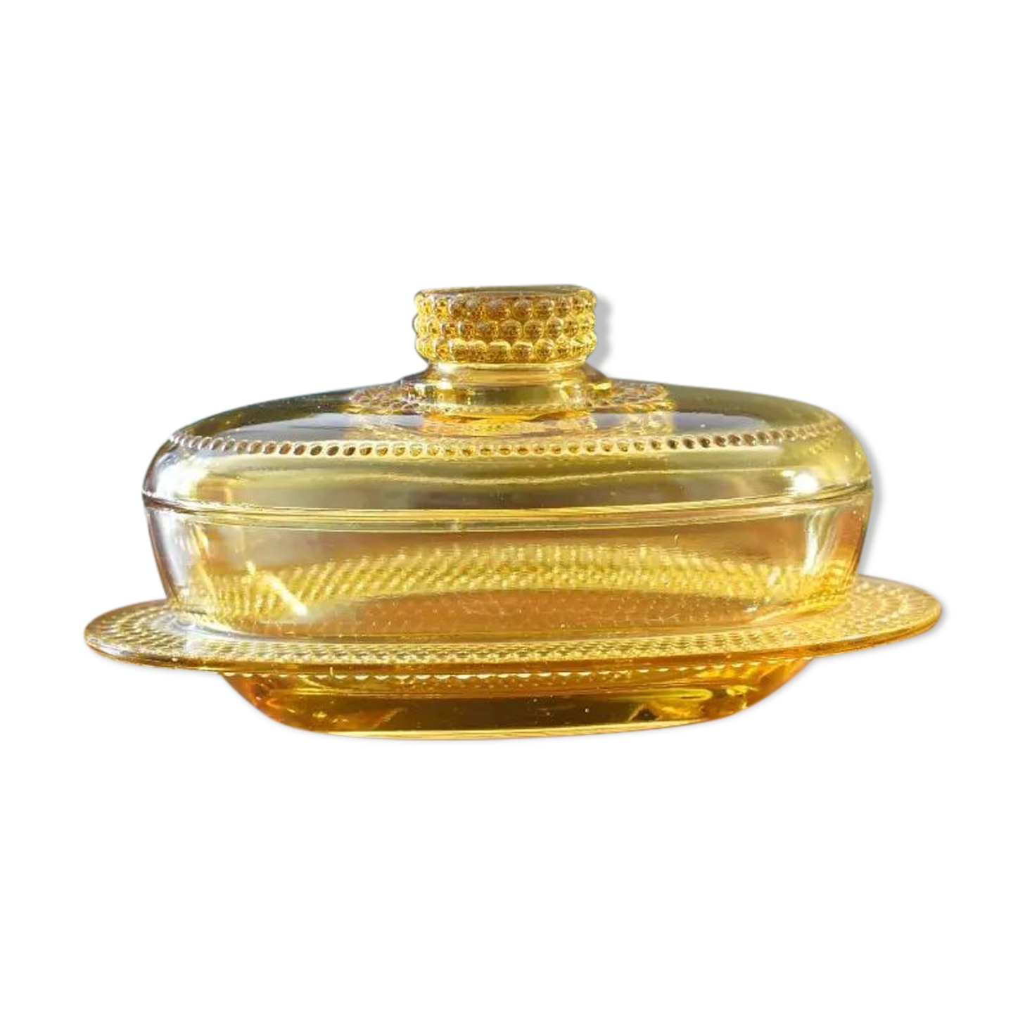 Vintage butter dish with lid