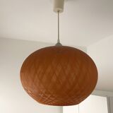 Vintage orange nylon plastic ball pendant from the 70s.