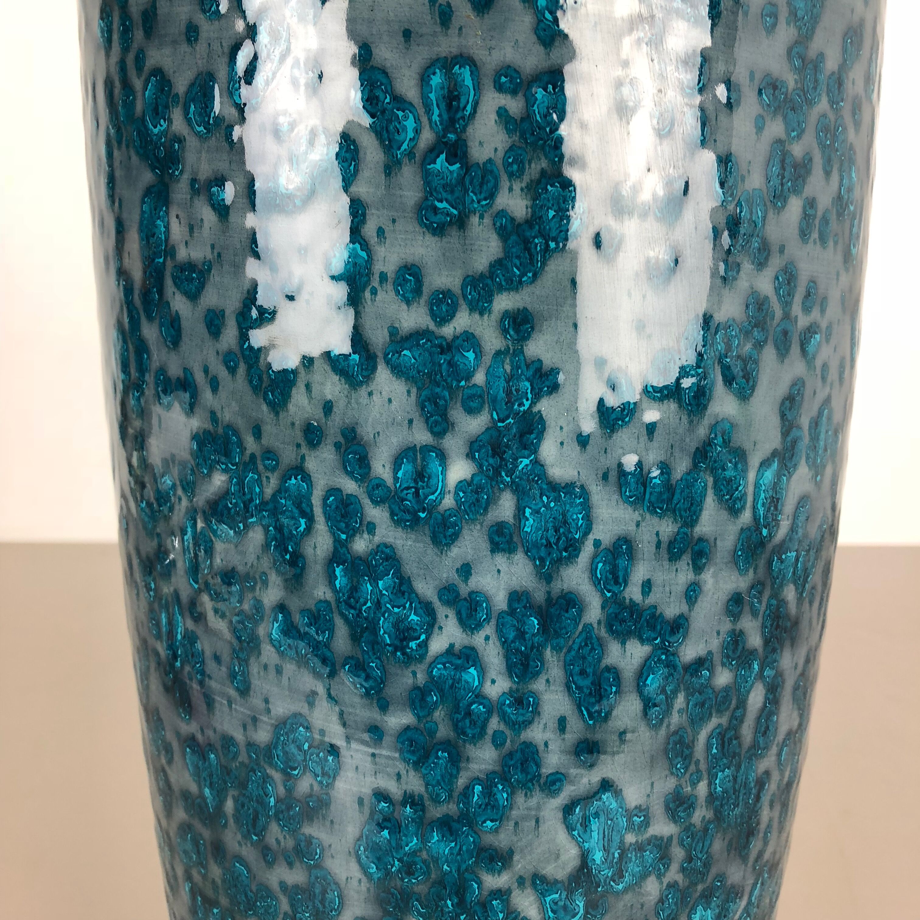 Fat lava multi-color 517-45 vase made by Scheurich, 1970s