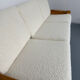 Canapé en pin massif et bouclette design scandinave des années 70