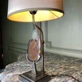 Plaque D'Agathe Montée En Lampe, circa 1980