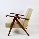 Vintage Beige Boucle Armchair in Style of Var B310, 1970s