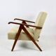 Fauteuil Vintage Boucle Beige Style Var B310, 1970