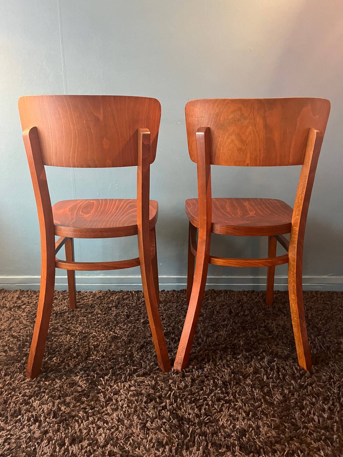 Paire chaise bistrot bois Thonet année 50/60
