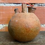 Gargoulette Jug Ball Antique Terracotta Chiseled Vintage #D616
